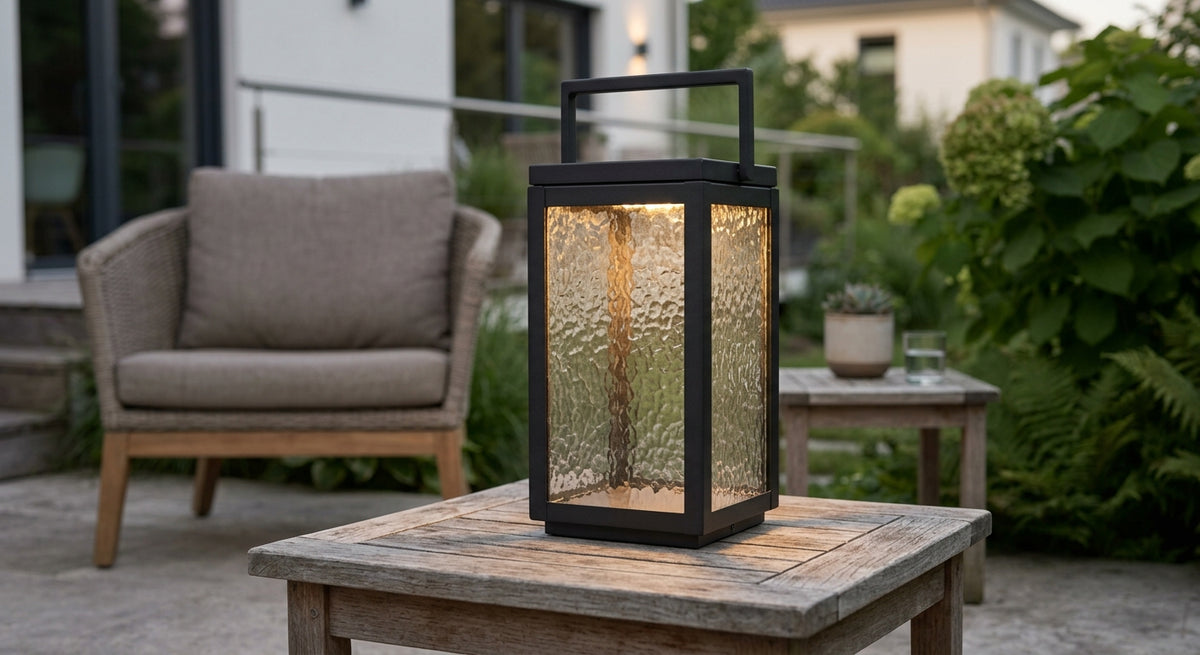 TerraGlow Outdoor-Laterne – Mattschwarz