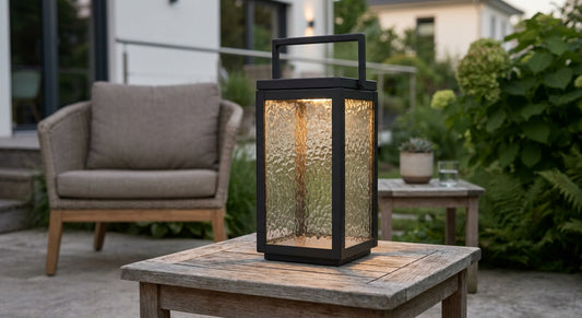 TerraGlow Outdoor-Laterne – Mattschwarz